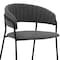 Armen Living Nara 26" Gray Faux Leather and Metal Counter Height Barstool with Black Frame LCNRBABLGRY26 - alternate 6
